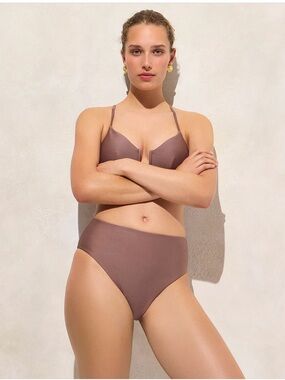 J.Crew | Hallie bikini bottom in Classic Sculpt | Smoky Willow Wood | NWT size M